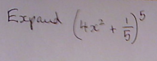 A video on expanding a binomial including as x-squared term and a fraction
